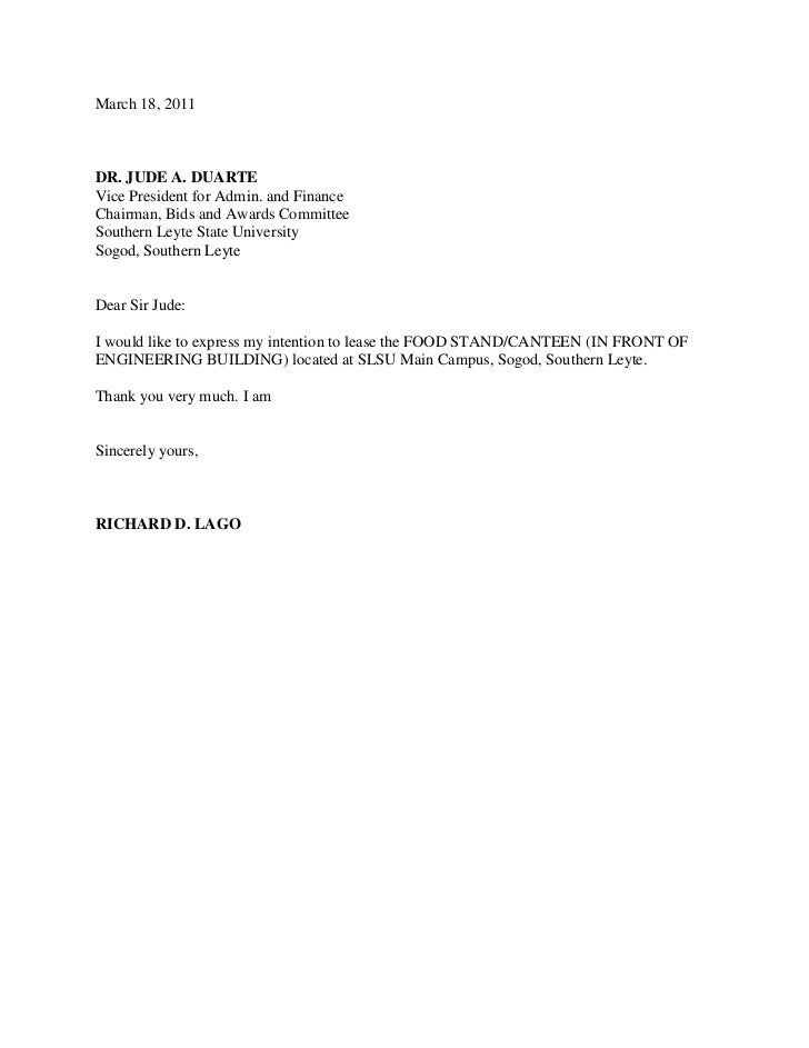 letter of intent