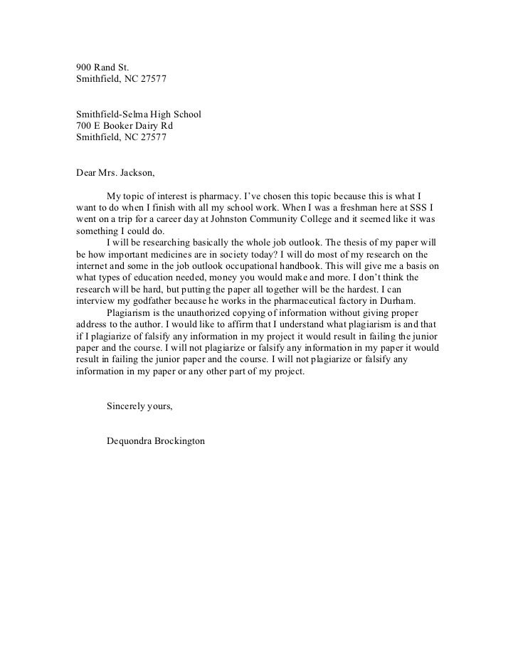Letter of intent