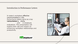 Letter of Performance, Performance Letter Sample | PPT