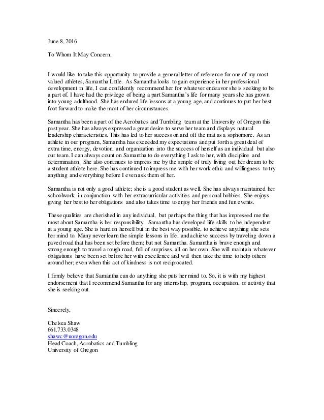 letter of recommendation for student athlete letter letter of recommendation for student athlete