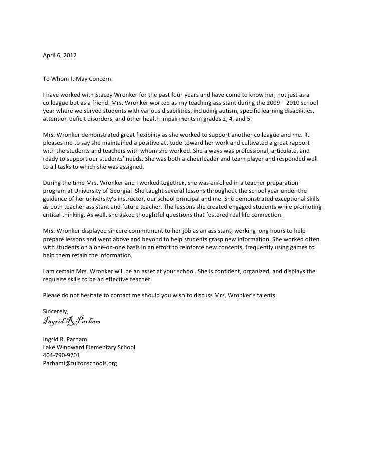 Letter Of Recommendation For Teacher Colleague from image.slidesharecdn.com