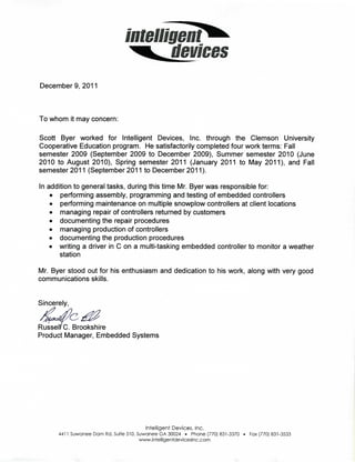 Letter of recommendation from Russ Brookshire | PDF