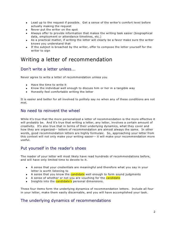 letter of recommendation overview letter of recommendation for yourself