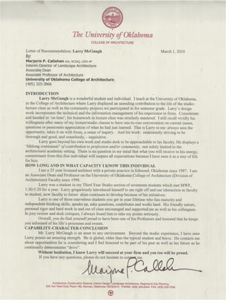 Letter Of Recomment Marjorie