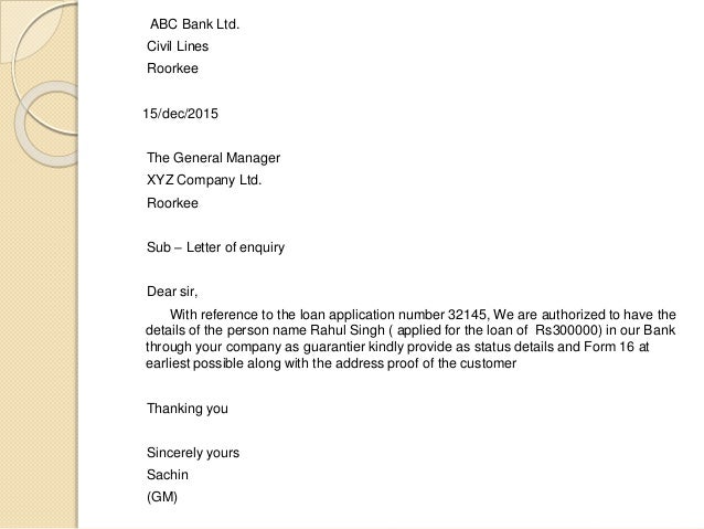 letter of sale credit and order letter of sale