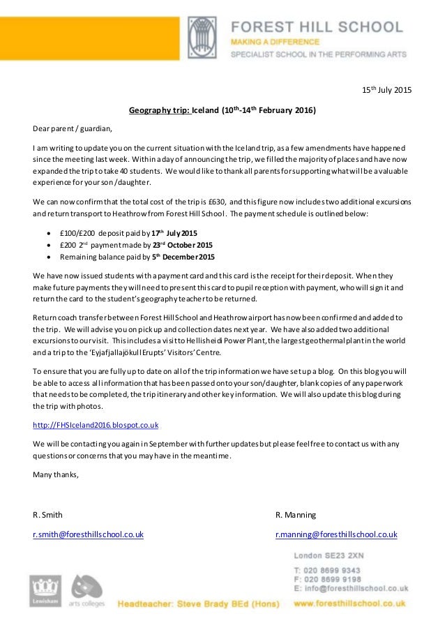 letter of payment