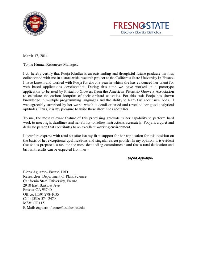 letter recommendation human resources letter of recommendation