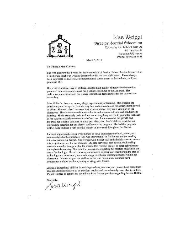 Letter Rec Weigel