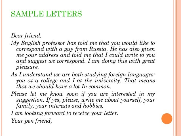 letters 2 sample letter to a good friend