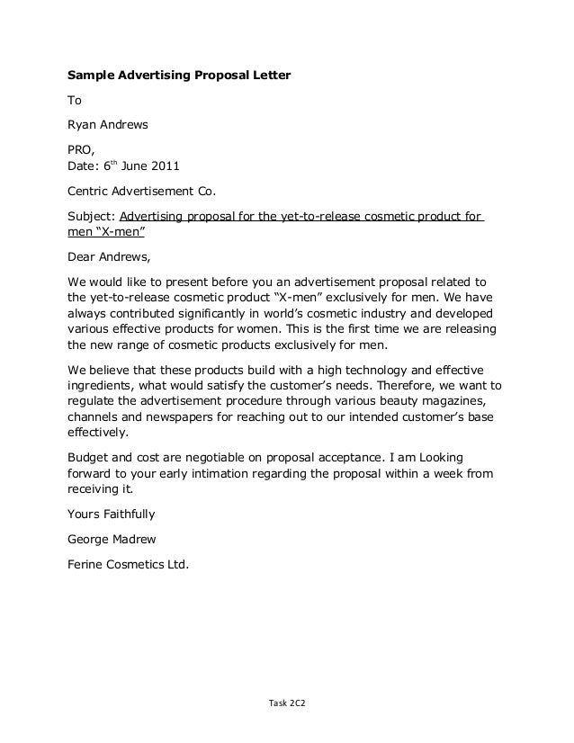 advertising proposal example