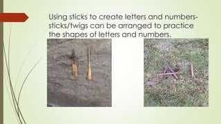 Letters and numbers in nature task 2 | PPTX