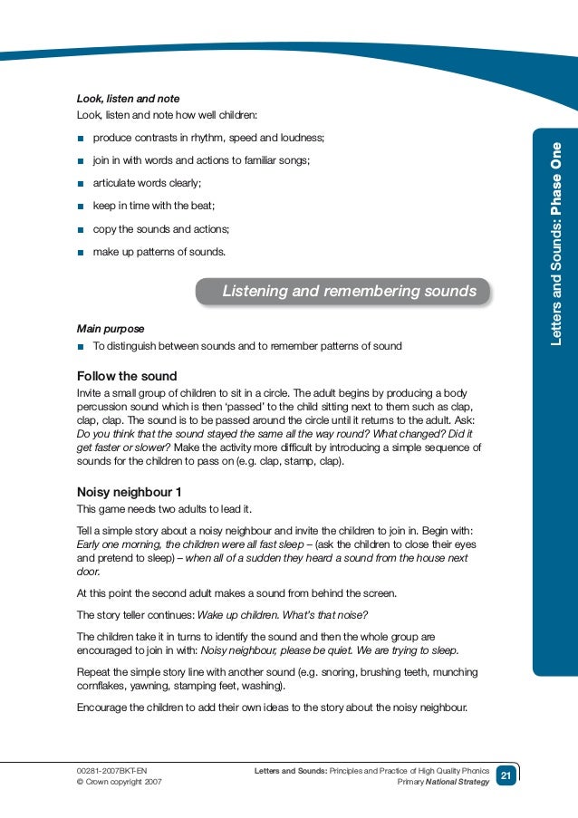 Letters And Sounds Dfes 00281 2007 letters and sounds dfes 00281 2007