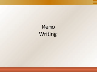Memo
Writing
 
