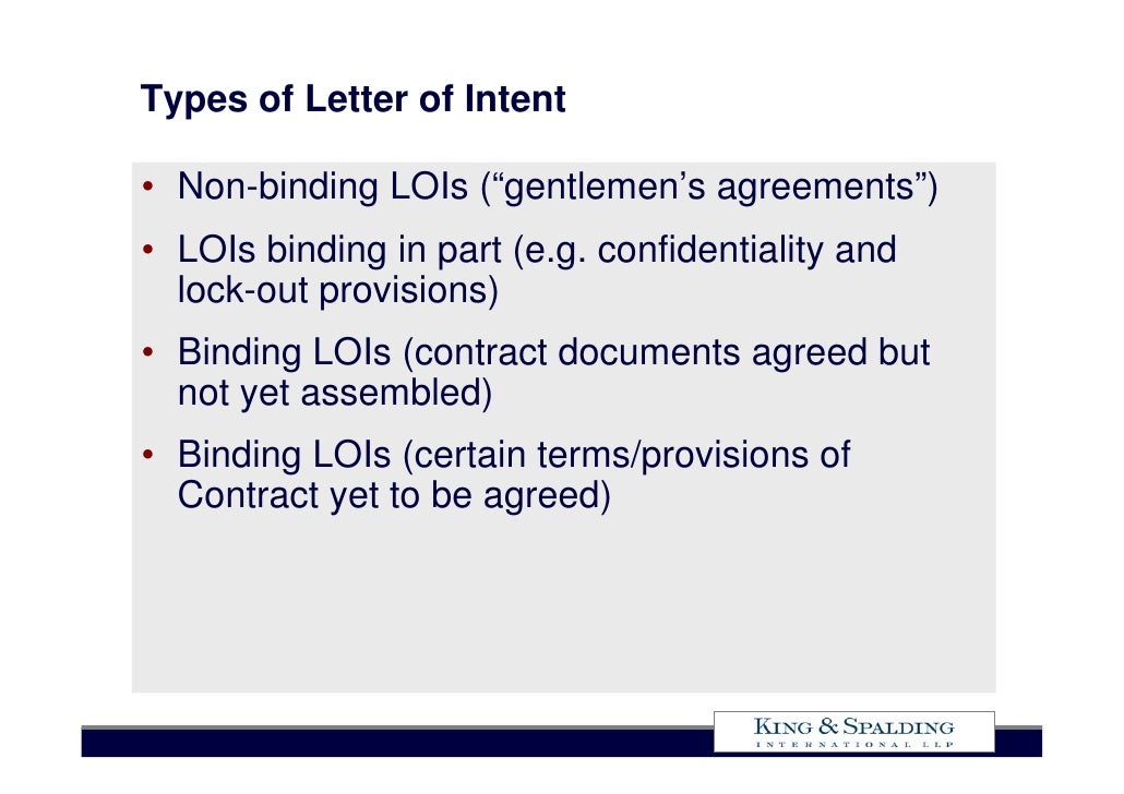 letters of intent