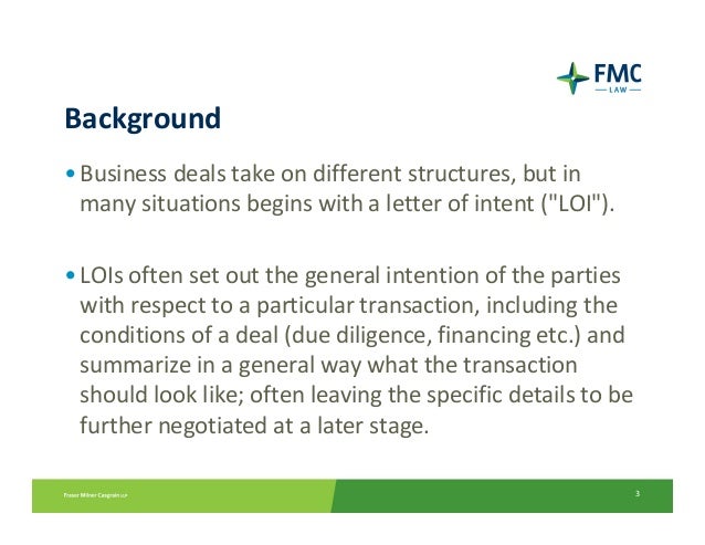 letters of intent tips and traps for commercial lawyers a letter of intent