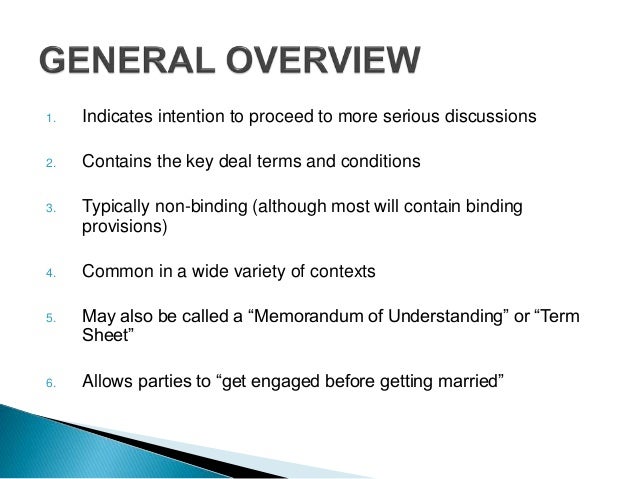 non binding letter of intent