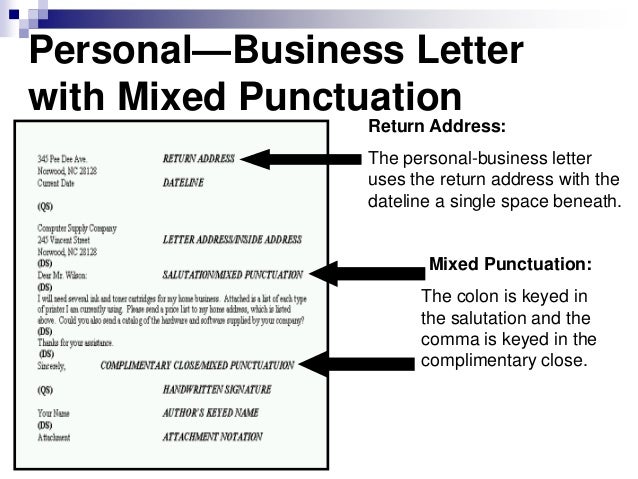 letters power point personal letter salutation