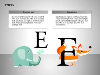 ё
LETTERS
Go ahead and replace it with your own text.
This is an example text. This is an example
text. Go ahead and replace it with your own
text. This is an example text. This is an
example text.
Example text
Go ahead and replace it with your own text.
This is an example text. This is an example
text. Go ahead and replace it with your own
text. This is an example text. This is an
example text.
Example text
 