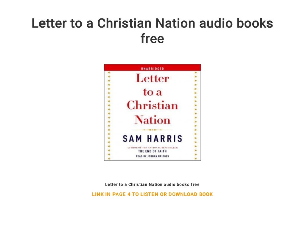 Letter to a Christian Nation audio books free