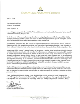 Letter to honorable governor bill lee may 13, 2019