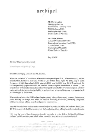 Letter to the imf