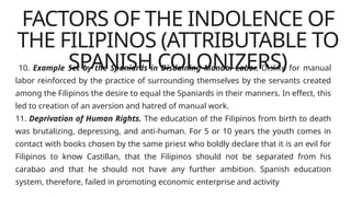 Indolence Examples LETTER TO THE YOUNG WOMEN OF MALOLOS & THE INDOLENCE OF FILIPINO.pptx
