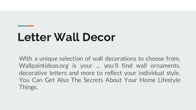 Letter Wall Decor