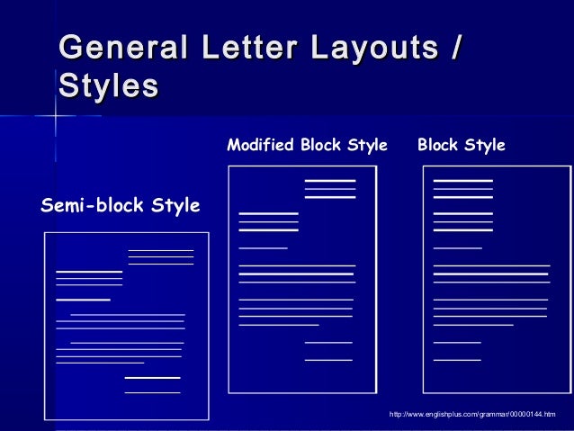 25 general letter layouts styles modified block