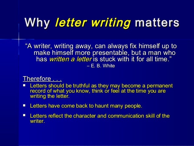ppt on letter writing Business letter writing ppt video online download.