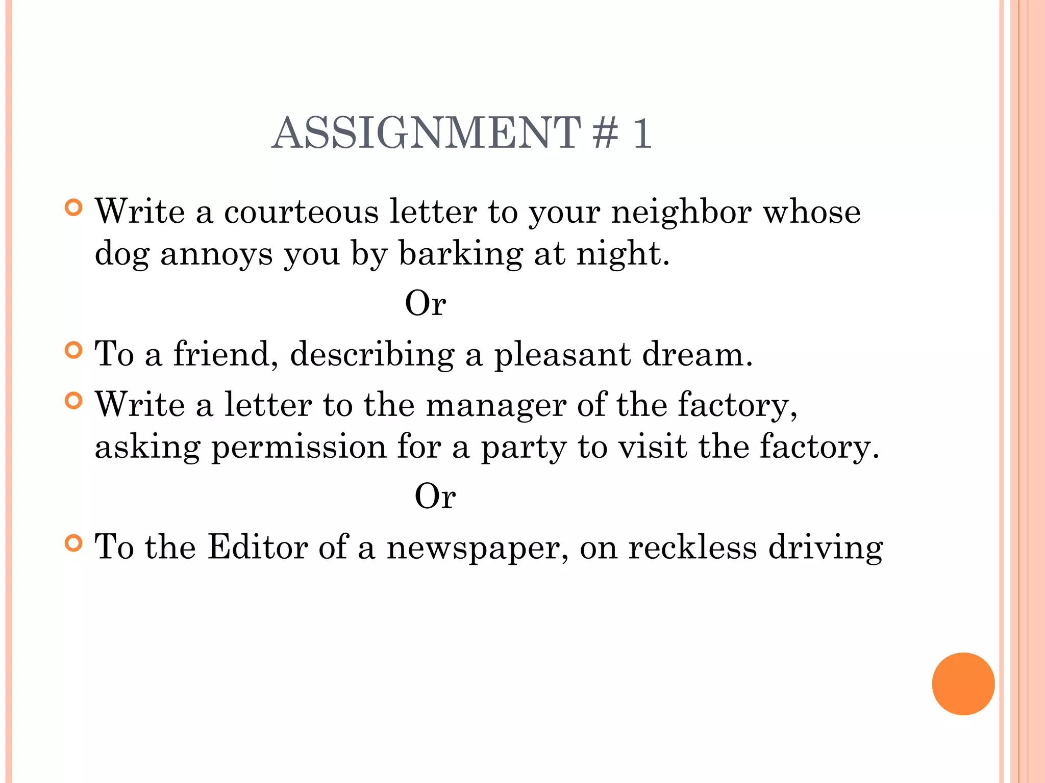 Letter writing (Communication Skills) | PPT