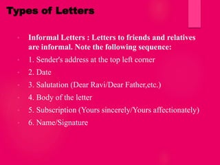 Letter writing | PPTX