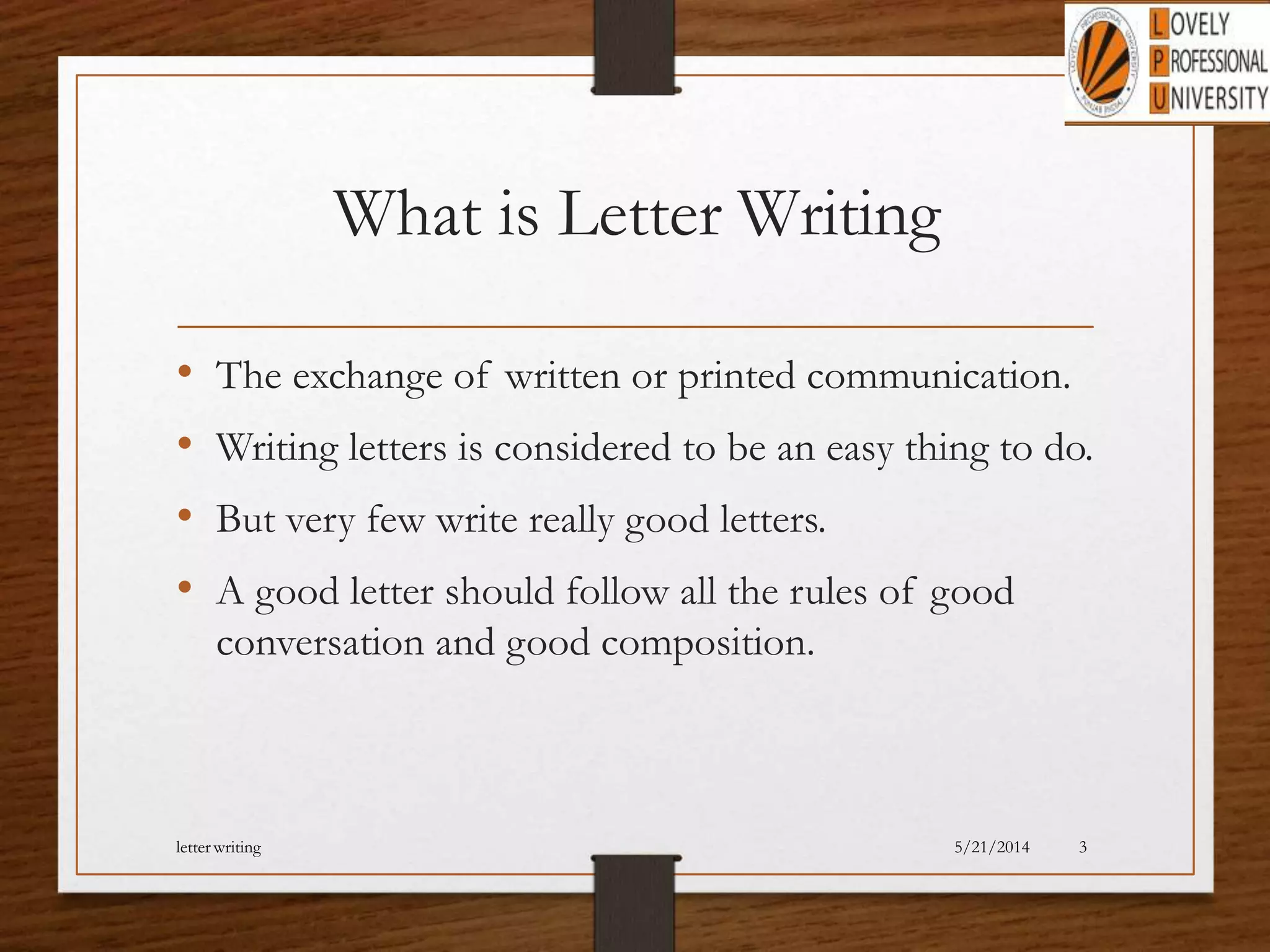 Letter Writing.ppt | Business | Business and Finance