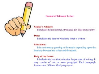 Letter writing formal letters and informal letters | PPTX