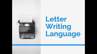 Letter Writing Language