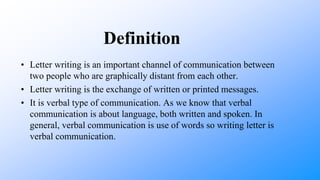 Letter writing presentation | PPTX