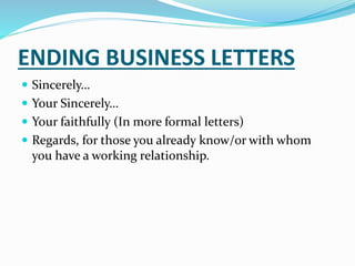 Letter writing skills | PPTX