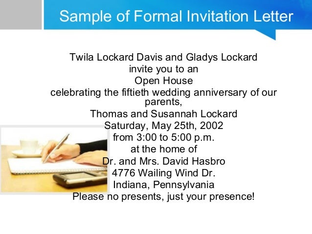 open house invitation letter