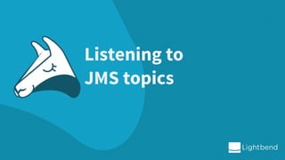 Listening to
JMS topics
 