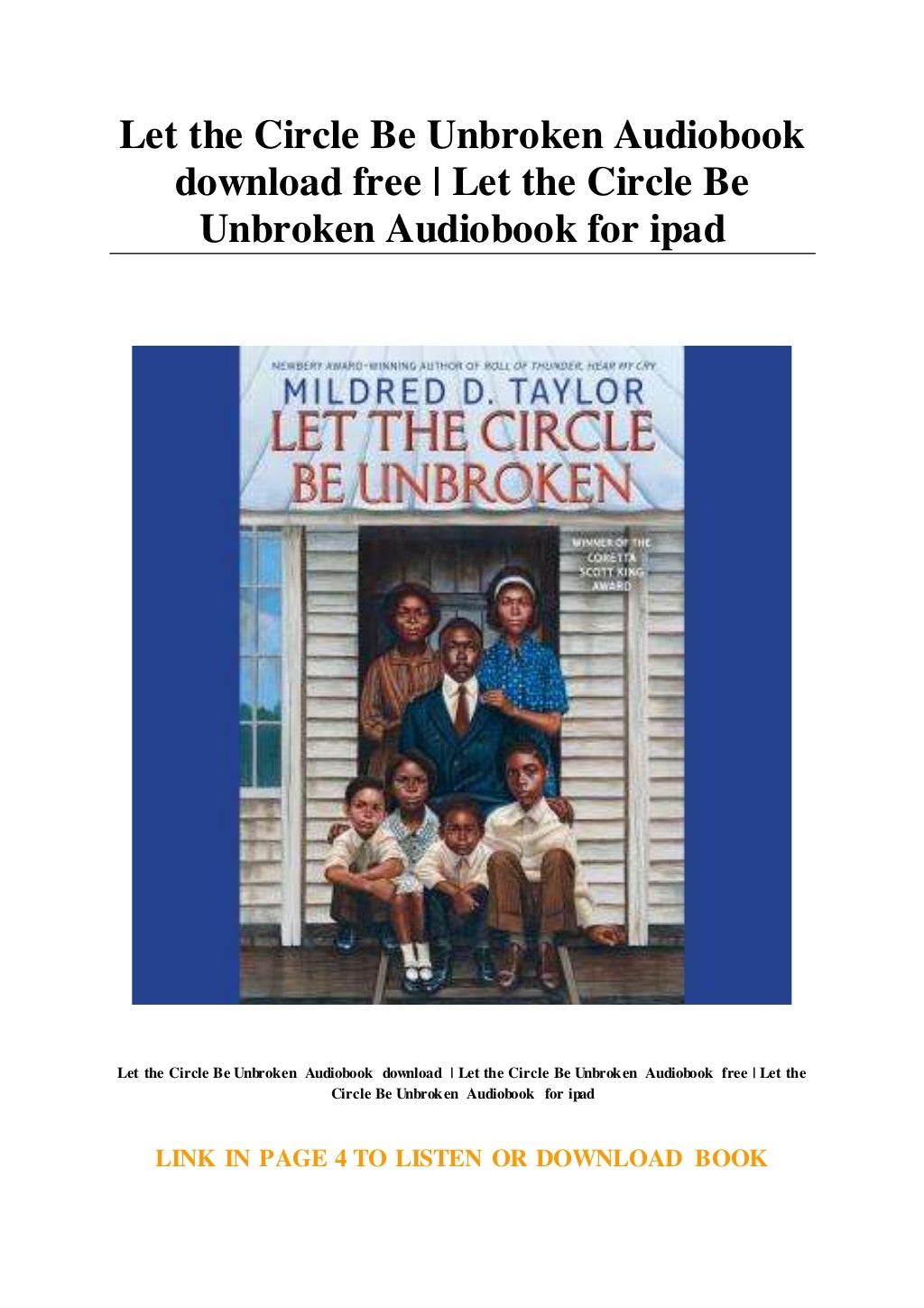 Let the Circle Be Unbroken Audiobook download free Let the Circle Be