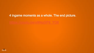 38
4 ingame moments as a whole. The end picture.
https://youtu.be/sM4gGP8_YO8
38/38
 
