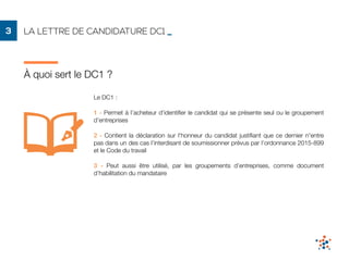 Lettre de présentation DC1 - France Marchés | PPT