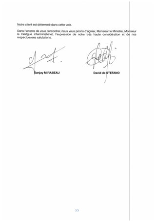 Lettre des avocats de Dieudonné au ministre de l'Intérieur.