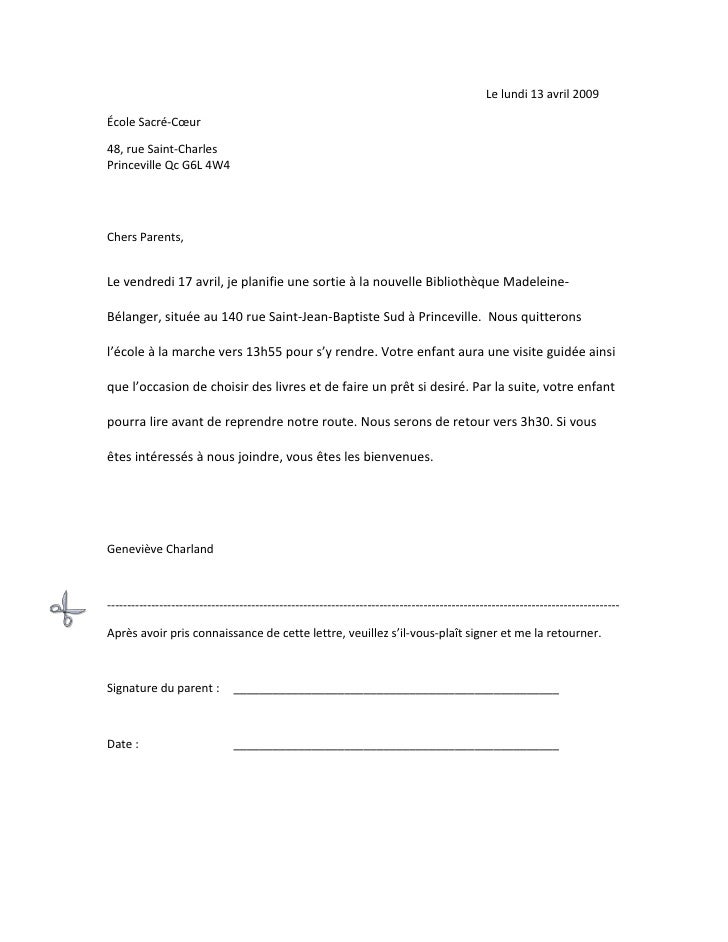 Lettre dparents