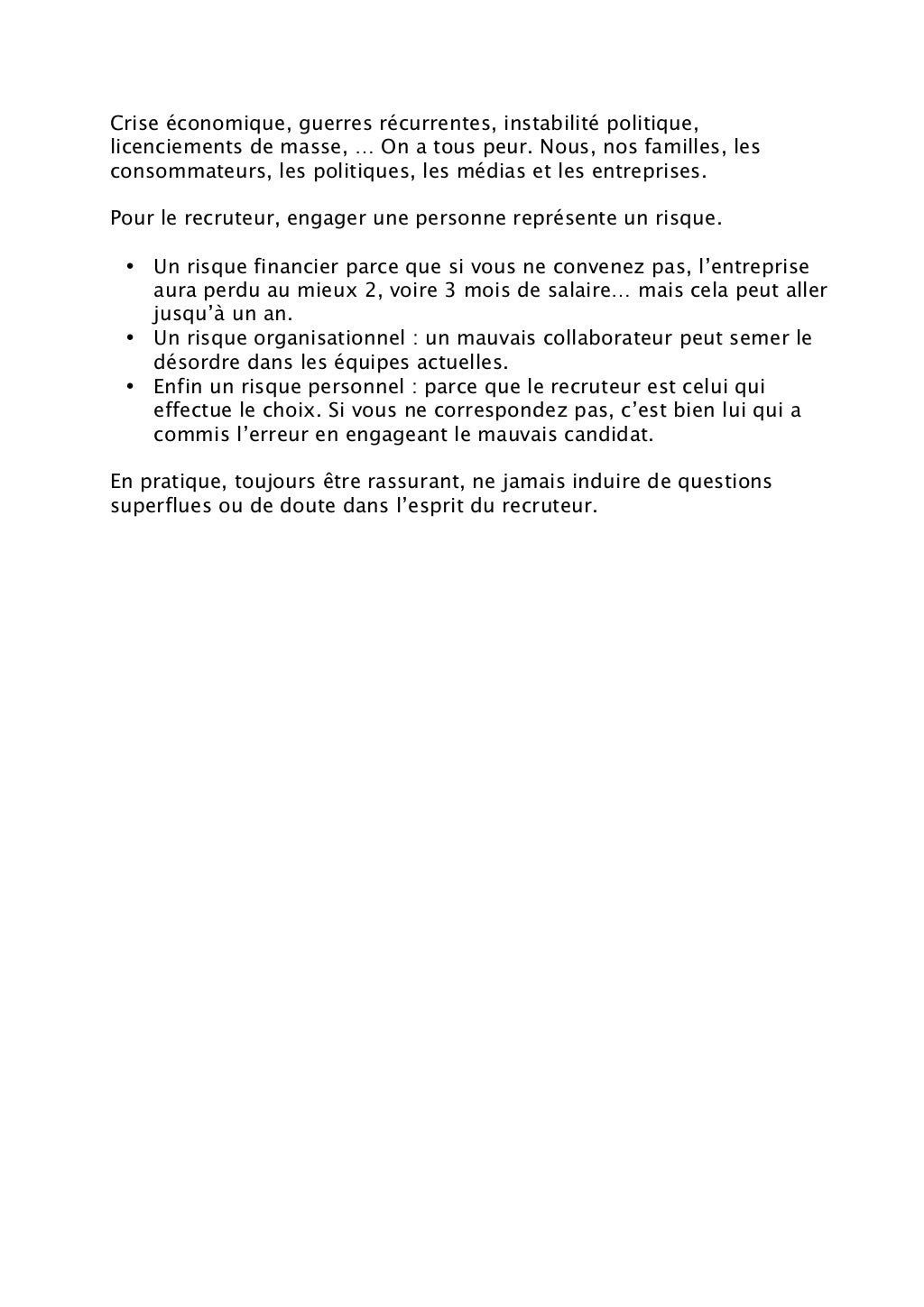 Lettre de motivation – 2016