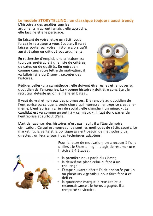 Lettre de motivation 4 etapes