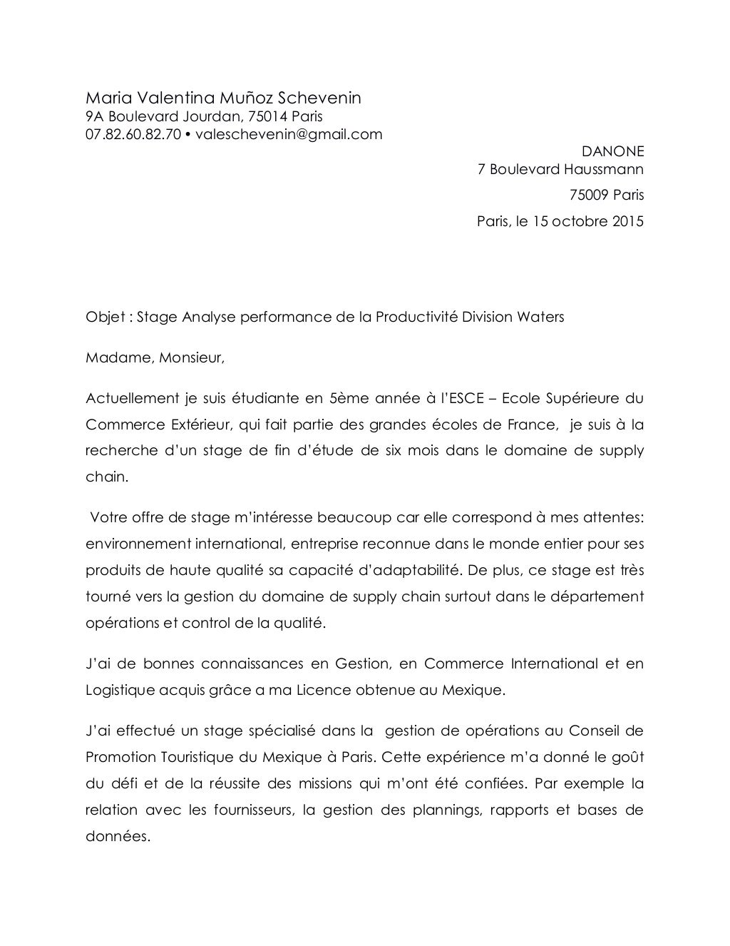 lettre de motivation mvms