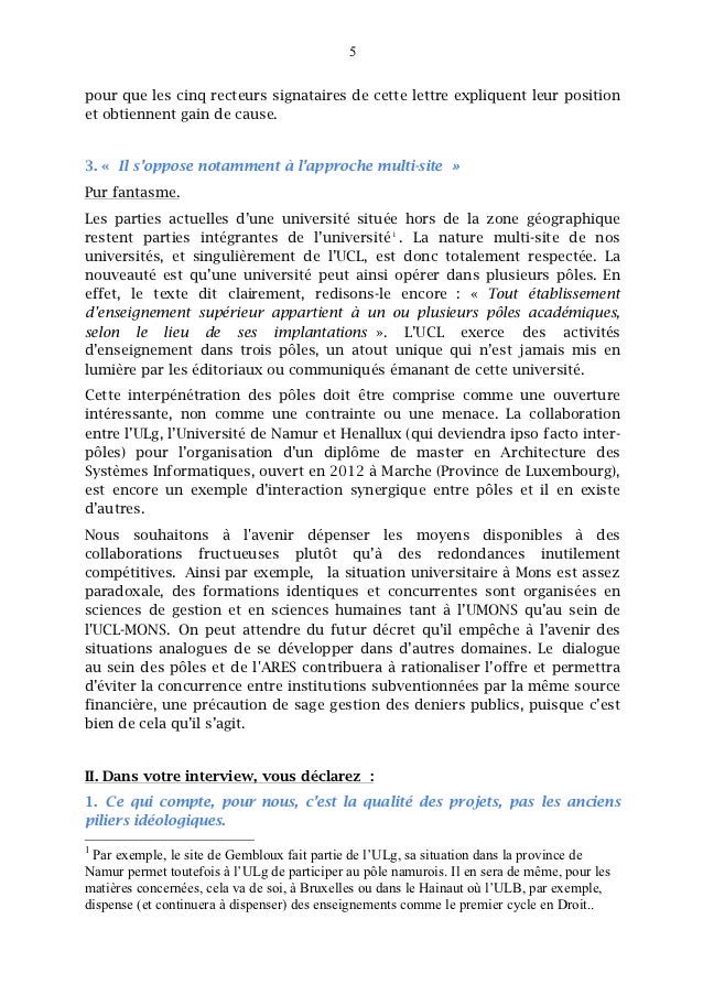 exemple de lettre ouverte francais