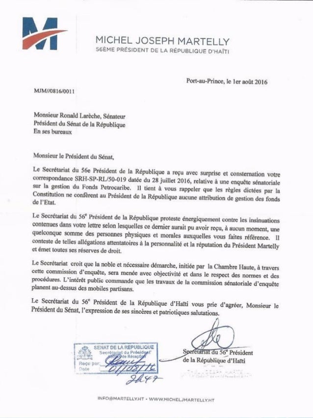 comment ecrire une lettre au président de la république
