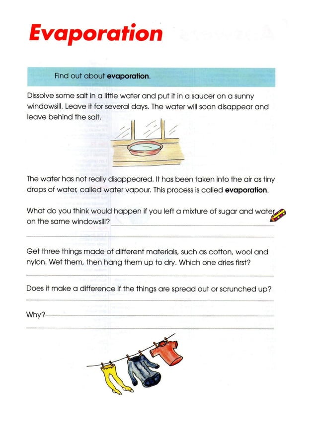 Year 4 Evaporation