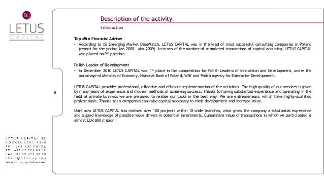 Letus Capital Sa Presentation